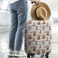 thumbnail image 2 of Beige Highland Cow Boot Flower Pattern Luggage Cover Fashion Suitcase Cover Baggage Covers Fit 25-28 Inch Luggage (Go Travel), 2 of 5