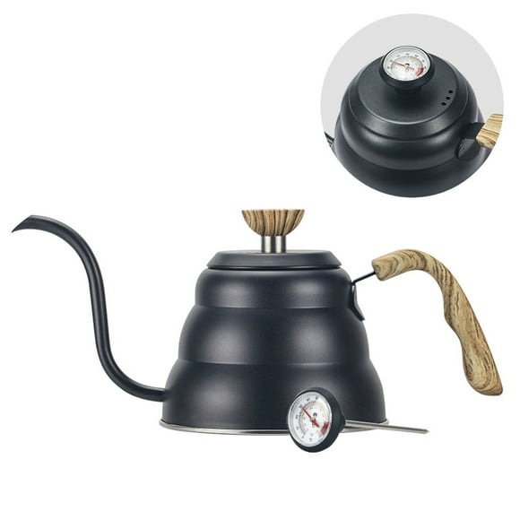 Cafetera de mano para exteriores, olla de acero inoxidable para nubes, olla para acampar con agua hirviendo, cafetera de mano