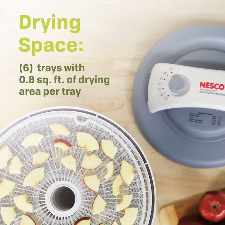 NESCO, Food Dehydrator, FD-61WHCK, 6 Tray 500W with Jerky Gun