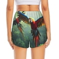 thumbnail image 4 of Haiem Flying Parrots In Jungle Women's 2 in 1 Running Shorts - Lightweight Athletic Workout Gym Yoga Breathable Sports Shorts Liner with Phone Pockets-XX-Large, 4 of 9