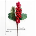 thumbnail image 1 of Rama de bayas rojas artificiales de Navidad, copo de nieve, pino, aguja, ramas de cono de pino para Navidad, guirnalda DIY, suministro de decoración de Noel, 1 ud., 1 of 4