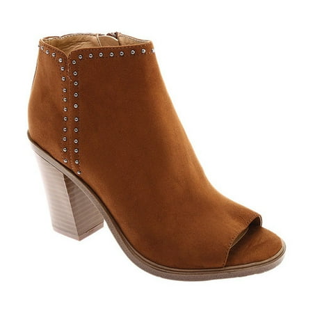 Studded Short Boot - Women's Portland Boot Company Total Studded Open Toe Bootie