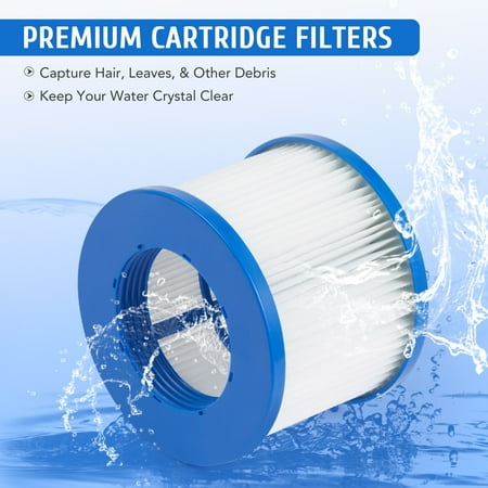 CO-Z Replacement Filters for CO-Z Inflatable Hot Tubs and Portable Pools 4"x3" 2 pcs