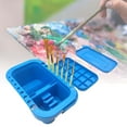 thumbnail image 3 of Paint Brush Washer with Brush Holder and Pallet Paint Box Convenient Brush Holder Paint Brush for Painting Cleaning Tool Kids Camping, 3 of 9