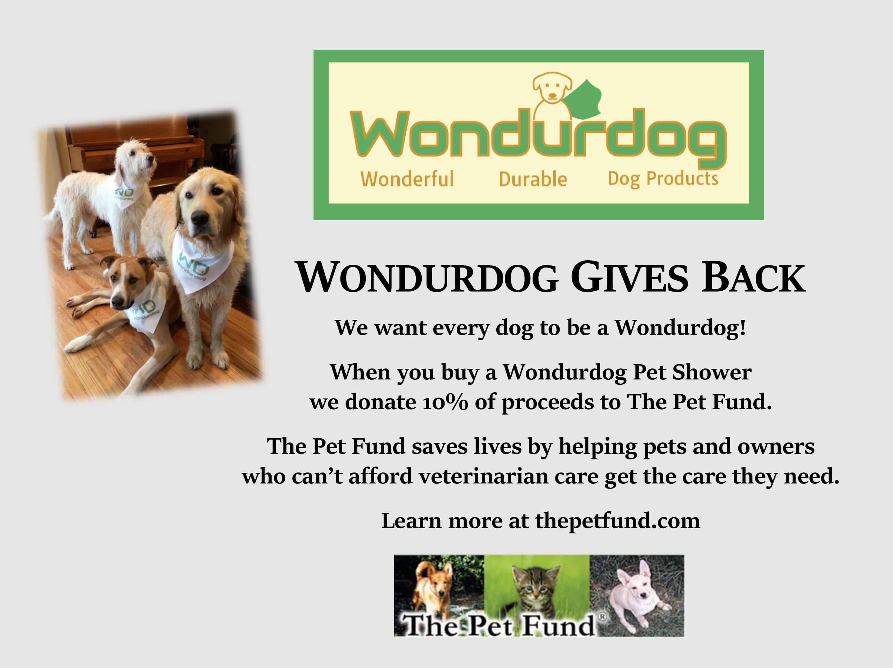 Wondurdog Deluxe Dog Wash Kit for Shower. Chrome Water Sprayer Brush