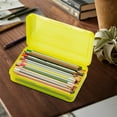 thumbnail image 4 of Eoozwa Pencil Box, Large Capacity Clear Pencil Case, 1 Pack Hard Pencil Case, Clear Crayon Box with Snap-tight Lid Stackable Design, Plastic Storage Box for Office Supplies, 4 of 9