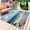 Gray Blue, variant on Blue Seaside Outdoor Rug for Patio/Deck/Porch, Non-Slip Large Area Rug 6 x 9 Ft, Waves Birds Modern Oil Painting Summer Beach Indoor Outdoor Rugs Washable Area Rugs, Camping Rug Carpet Runner
