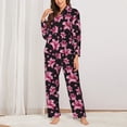 thumbnail image 2 of Sikiie Lilies Flowers Women's Long-Sleeve Shirt and Full-Length Bottom Pajama Set (s-xxl)-Small, 2 of 7