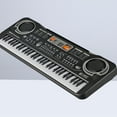 thumbnail image 3 of Órgano electrónico de 61 teclas para niños con micrófono, piano eléctrico, teclado electrónico educativo musical con enchufe estadounidense, 3 of 8