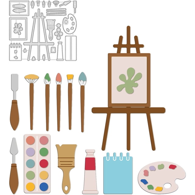 Troqueles de corte de metal para herramientas de pintura, paletas troqueladas
