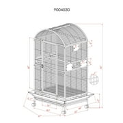 9004030 White Dome Top Bird Cage, by A&E Cage Company