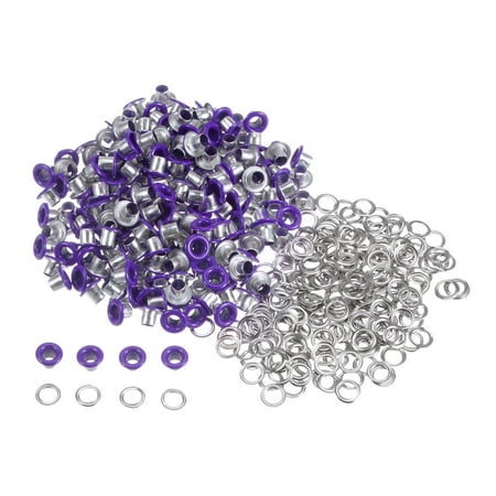

200set Grommets Kit Metal Eyelets 3mm Grommet Tool for Shoes Clothes Belt Bag DIY Project Purple