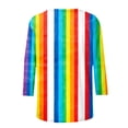 thumbnail image 4 of Haut Imprimé de Noël pour Femmes, Blouse à Manches 3/4 et Col Rond au Design Festif des Fêtes pour Tenue Décontractée et Bureau, 4 of 6