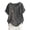 Gray, variant on Cotton Linen Summer Tops for Women Round Neck Short Sleeve Tops Casual Loose Flowy Embroidered Boho Peasant Gauze Blouses for Women