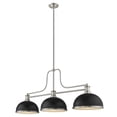 thumbnail image 6 of Z-Lite Melange 3 Light Glass Steel Island Pendant in Heritage Brass, 6 of 7