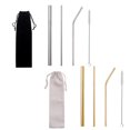 thumbnail image 1 of Juego de 2 pajitas de Metal reutilizables de acero inoxidable con cepillo de limpieza, pajitas para batidos para mujeres y hombres, 1 of 5