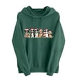 thumbnail image 2 of Blouse for Women Christmas Print Hooded Printed Sweatshirt Long Sleeved Sweatshirt,Tops for Women Green L, 2 of 6