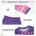 thumbnail image 3 of FORMRS Long Sleeve Top and Pants Pajama Set for Niños 2-Piece Sleepwear, Sizes 18M-8Y, Gradient Love, 3 of 6