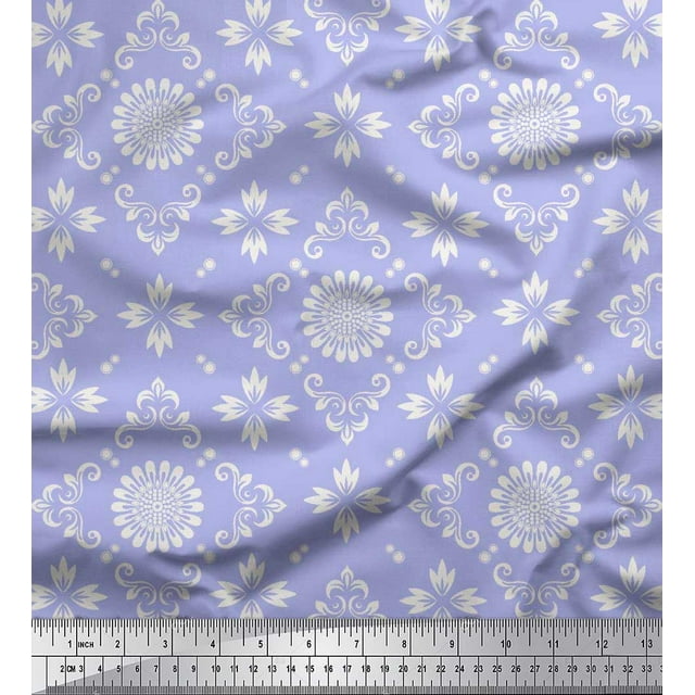 Soimoi Rayon Tissu Point & Tissu Imprimé Artistique Floral par la Cour 42 Pouces de Large