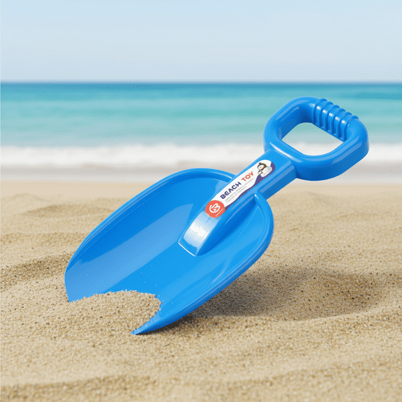 Beach Shovel Heavy Duty Scoop Shovel with Large Handle for Digging Sand and Snow Outdoor Fun Hard ABS Plastic in Blue