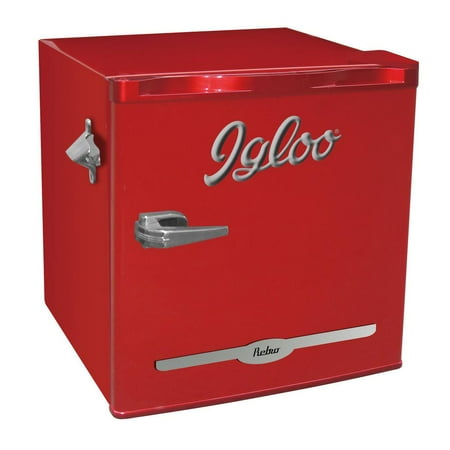 - Igloo 1.6 cu ft Retro Compact Refrigerator with Side Bottle Opener