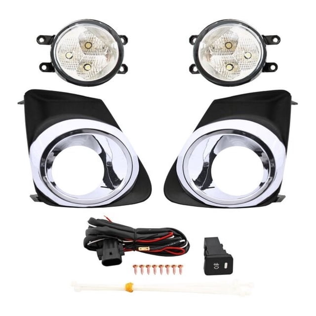 Par Faros Niebla Corolla 2011 A 2013 Toyota C/Leds C/Parrilla C/Cromo Genérica .
