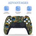 thumbnail image 4 of Skin Sticker for PS5 Slim Standard PS5 Pro Disc Digital Edition Console and Controllers Decals for Playstation 5 (Peacock,PS5 Pro Disc Edition), 4 of 5