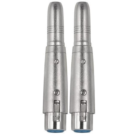 2 AT TQTXLRF XLR Female to 1/4" Stereo Female Adapter Converter Gender Audio Coupler
