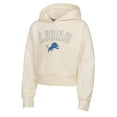 thumbnail image 2 of Girls Youth Outerstuff Cream Detroit Lions Oversized Cropped Blitz Hoodie, 2 of 3