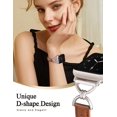 thumbnail image 5 of TOYOUTHS Leather Band Compatible with Apple Watch Bands Women 41/40/38/42/44/45/46/49mm, Dressy Fancy Slim Thin Strap with Designer D-Shape Buckle for iWatch Series 10 9 Ultra SE 8 7 6 5 4 3 2 1, 5 of 7