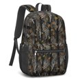 thumbnail image 2 of Camo and Tree Black Pattern 17" Waterproof Oxford School Backpacks for Teens, S-Shape Padded Straps, for School, Travel, Hiking, Camping, 2 of 5