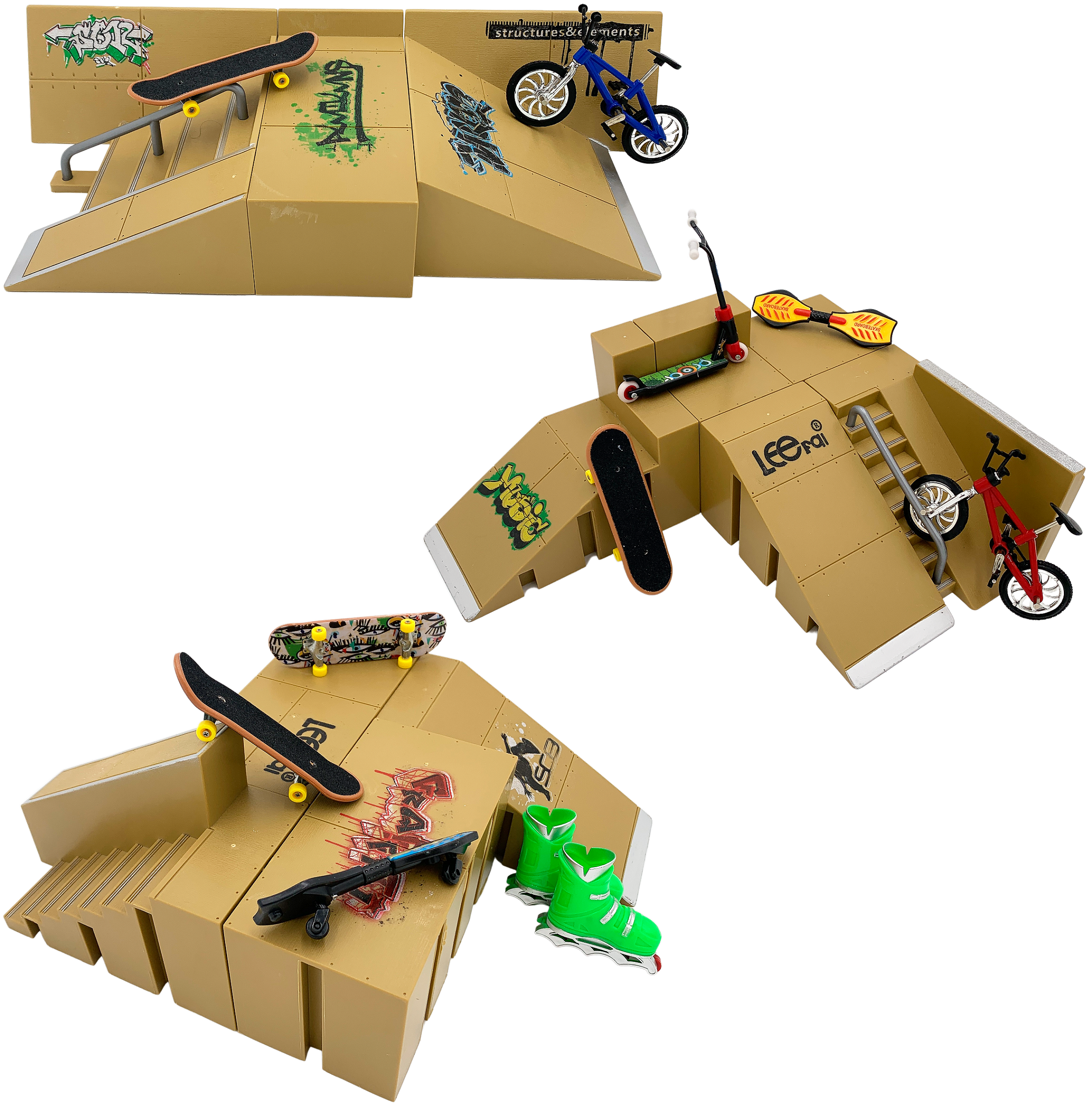 Printable Fingerboard Rails Tech Deck Storage Free STL File Fingerboard Display Rack·3D Printable ...