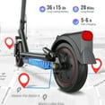thumbnail image 4 of EggKing 500W Electric Scooter for Adults,10" Solid Tire,500W Powerful Motor & 25MPH Top Speed,28 Miles Long Range,Folding E Scooter with Dual Shock Absorption,Dual Braking,App Red, 4 of 7