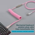 thumbnail image 5 of facefd Mechanical Keyboard Cable Professional Keypad Connect Wires Type-c Spring Aviation Cables Connector Wire Computer Accessory Purple, 5 of 5