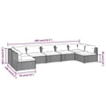 thumbnail image 5 of vidaXL 7 Piece Garden Lounge Set with Cushions Poly Rattan Black, 5 of 5