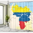 thumbnail image 5 of Ambesonne Venezuela Shower Curtain, Colorful Detailed Map, 69"Wx70"L, Multicolor, 5 of 5