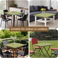 thumbnail image 5 of Multi Color Checkerboard Checkered Pattern Square Fitted Tablecloth with Elastic Edge,Square Table Cover,Washable Elastic Table Cover for Home Kitchen Party Decor 34"x34", 5 of 6