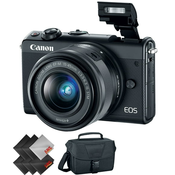 Canon EOS M100 Mirrorless Camera - Black + 15-45mm Lens Deluxe Bundle 51