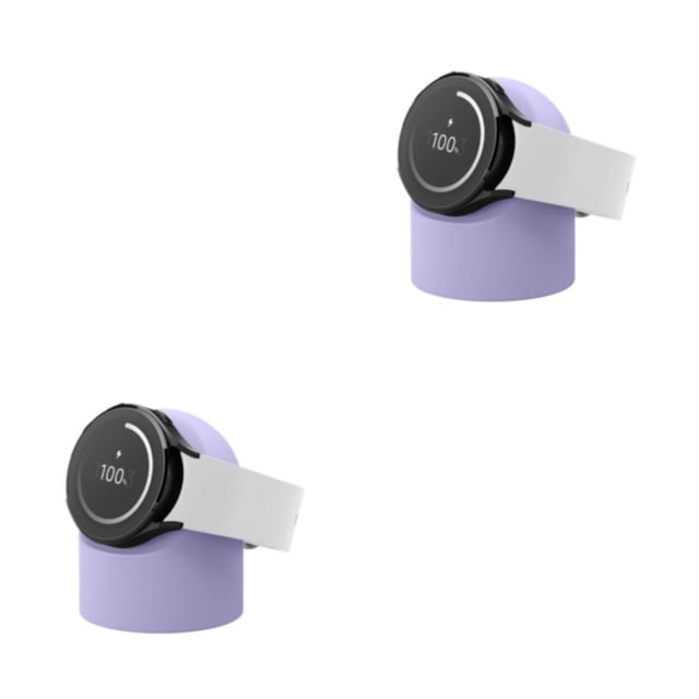Soporte de carga de reloj Seitruly multifuncional de silicona corte preciso color púrpura