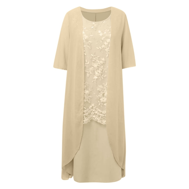 Gubotare 2 Piece Mother of the Bride Dresses Chiffon Lace Formal Wedding Guest Dress Long Sleeved Cardigan Layered Ruffles A Line Midi Dresses Party Matching Set,Yellow M - Walmart.com Gubotare 2 Piece Mother of the Bride Dresses Chiffon Lace Formal Wedding Guest Dress Long Sleeved Cardigan Layered Ruffles A Line Midi Dresses Party Matching Set,Yellow M - Walmart.com