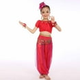 thumbnail image 2 of ZMHEGW Children Girl Belly Dance Kids Belly Dancing Egypt Dance Cloth Going Home Baby Girl Outfit Blanket Girl with Headband, 2 of 2