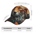 thumbnail image 2 of Balery Floral Fox Gorra de béisbol de tamaño ajustable para correr, entrenar y actividades al aire libre. Gorra de papá para todas las estaciones., 2 of 6