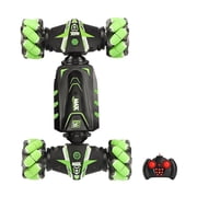 MesaSe 4WD 2.4GHz Remote Control Vehicle Twist RC Stunt Off-Road Car Toys (Green)