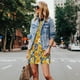 thumbnail image 4 of Fotbe Vintage White Yellow Sunflower Vestido de Verano sin Mangas para Mujer – Vestido Midi Línea A, Estilo Camiseta Floral, Vestido Playero Casual y Fluido, 4 of 7