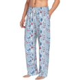thumbnail image 2 of Uemuo Animal Pattern Men's Wide Leg Palazzo Lounge Pants with Pockets Light Weight Loose Comfy Casual Pajama Pants-Small, 2 of 9