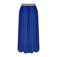 thumbnail image 3 of Idoravan Summer Linen Skirts for Women with Waist Band Women Fashion Solid Color Elastic Waist Color Flared Ankle Skirt, 3 of 6