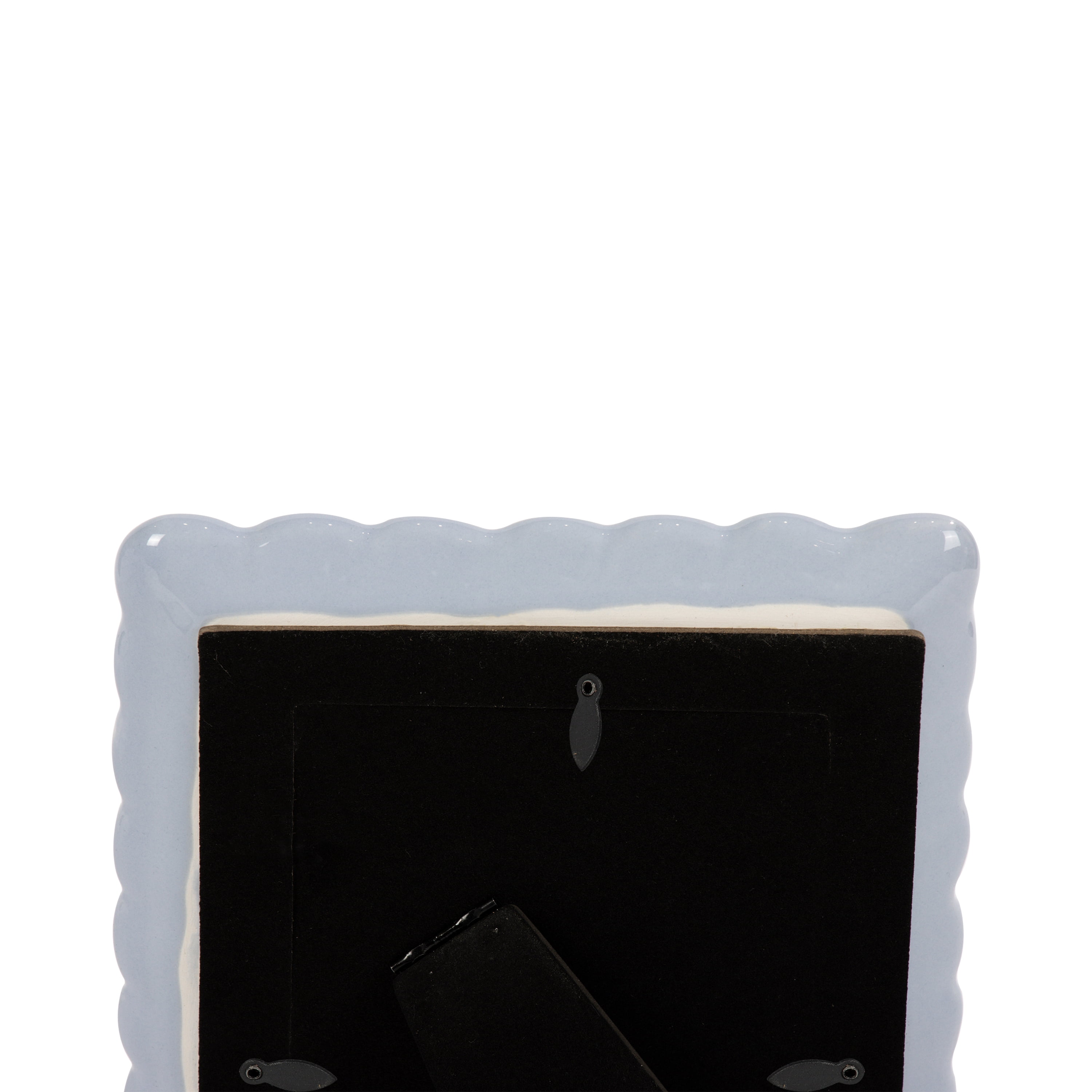 Sterling & Noble Home – 4x6 Picture Frame – Double Ruffle Light Blue Ceramic Photo Frame
