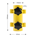 thumbnail image 4 of Ensemble de 2 Pcs de Mâtx de Store Tube Fixe Coupe-Vent Réglable Accessoires de Support de Tente de Camping Extérieur-Jaune, 4 of 7