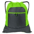 thumbnail image 2 of Port Authority Pocket Cinch Pack Bg611 - Lime/ Deep Smoke - One Size, 2 of 2