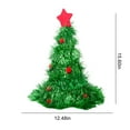 Lingouzi Christmas Tree Tinsel Hats with LED Colorful Lights, Christmas